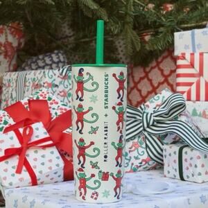 Starbucks x Roller Rabit Holiday 2025 Limited Release Monkey Mas SS 24oz Tumbler